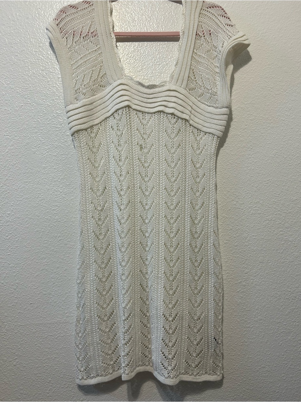 Vertigo Paris Cream Knit Mini Dress